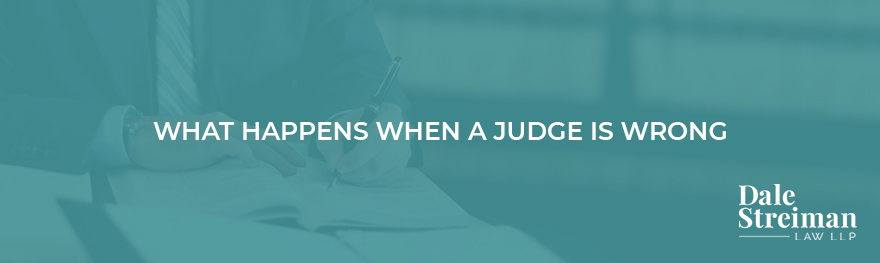 what happens when a judge is wrong